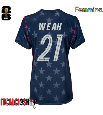 Stati Uniti Timothy Weah #21 Seconda Maglia Femmina Mondiali 2026 Manica Corta